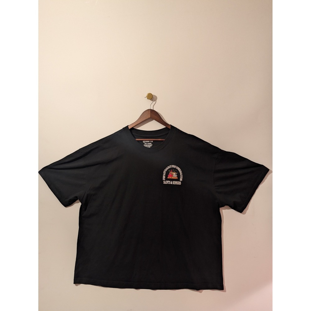 GSTAR Graphic Tee Mens 5XL Black Excellent Saints & Sinners Streetwear Boxy Tee